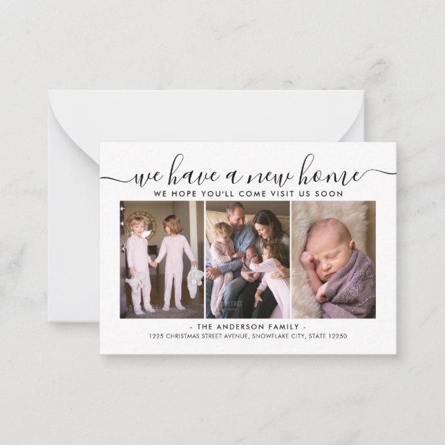 Carte De Correspondance Budget Nouvelle adresse résidentielle Déménagée 3  (Devant)