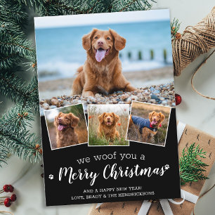 Carte De Correspondance Budget On Vous Fait Mailler Noël Chien Photo Anima