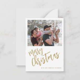 Carte De Correspondance Budget or Joyeux Noël photo vacances