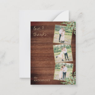 Carte De Correspondance Budget Photos Rustiques Eucalyptus Mariage Merci