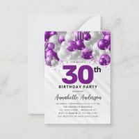 Budget Purple Silver Balloon Parties scintillant 3