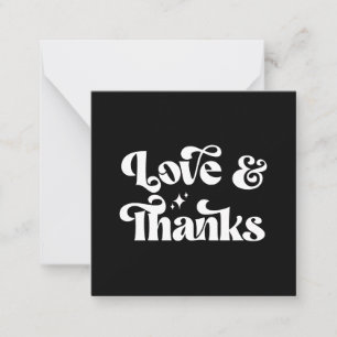 Carte De Correspondance Budget Retro moderne amour et merci Mariage