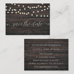 Carte De Correspondance Budget Rustic Boho Boho Enregistrer La Date Invita