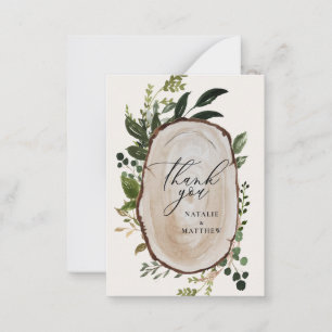 Carte De Correspondance budget Rustique Botanique Verdure Merci chic
