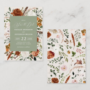 Carte De Correspondance budget rustique élégant mariage moderne enregistre