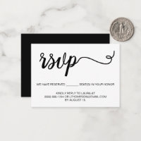 Budget simple noir et blanc Réponse par courriel