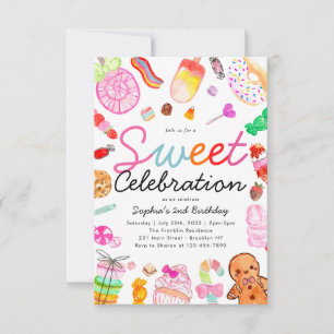 Carte De Correspondance Budget Sweet Celebration Kids Candyland Anniversai