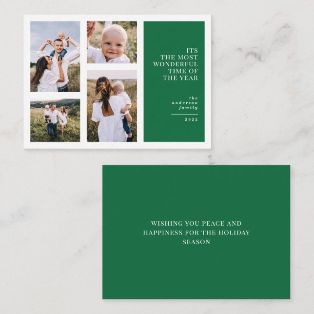 Carte De Correspondance budget Très beau temps noël multi photo (Devant / Derrière)