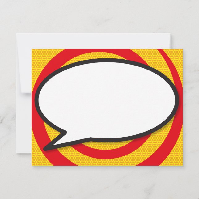 Carte De Correspondance Bulle de dialogue de message amusant en spirale (Devant)
