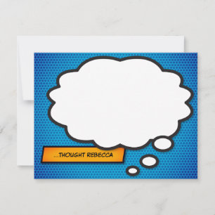 Carte De Correspondance Bulle de réflexion amusante moderne personnalisée