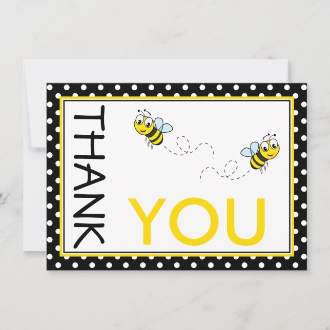Carte De Correspondance Bumble Bee Thank You Note Card (Devant)