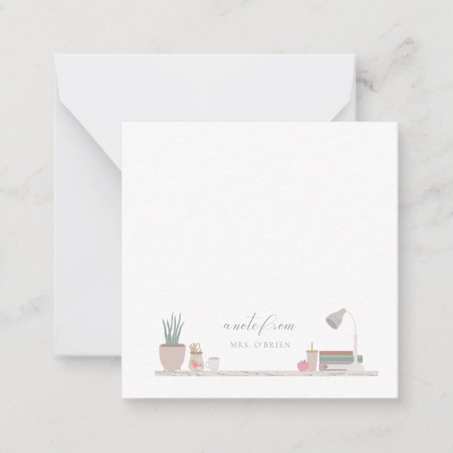 Carte De Correspondance Bureau de l'enseignant (Devant)