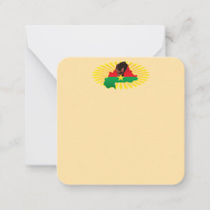 Carte De Correspondance Burkina Faso Carte, drapeau et première révolution