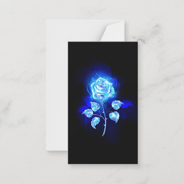 Carte De Correspondance Burning Blue Rose (Devant)