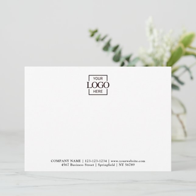 Carte De Correspondance Business Logo Custom Personalized Modern Flat (Debout devant)