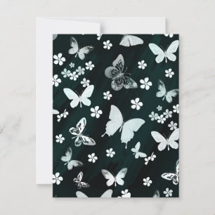 Carte De Correspondance Butterfly Pattern 14