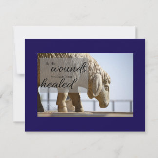 Carte De Correspondance By His Wounds We are Healed Card