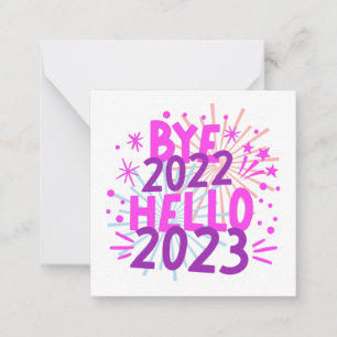 Carte De Correspondance Bye 2022 Bonjour 2023 Bonne année