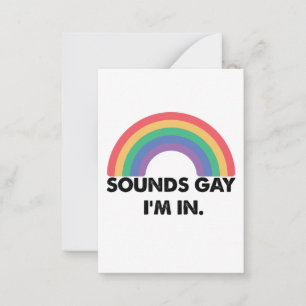 Carte De Correspondance Ça a l'air gay, je suis dans le mois de la fierté