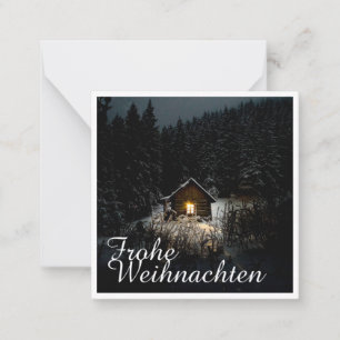 Carte De Correspondance Cabane mystique dans la forêt profonde, Noël