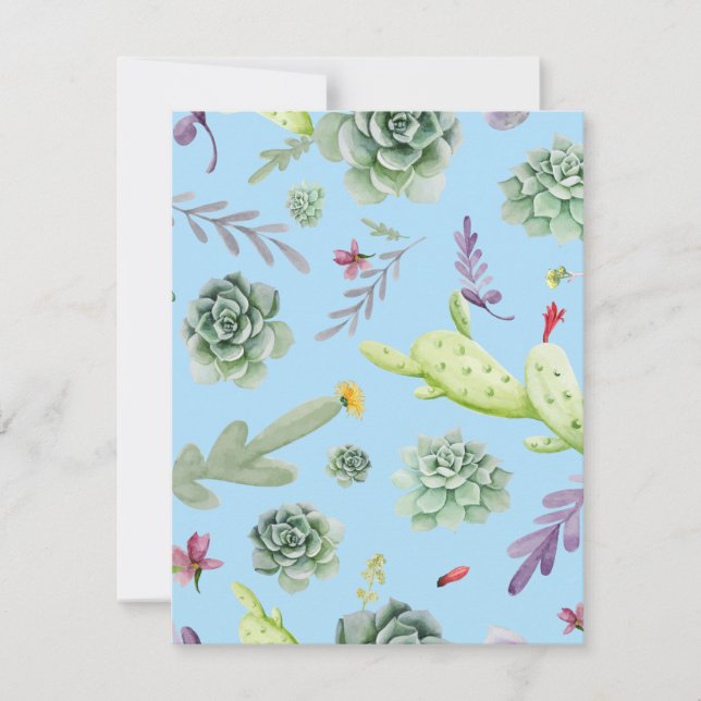 Carte De Correspondance Cactus Motif 10 (Devant)