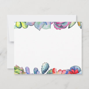 Carte De Correspondance Cactus succulent aquarelle