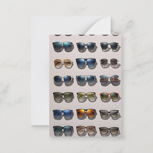 Carte De Correspondance Cadeau à thème lunettes de soleil (Devant)