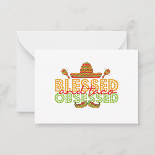 Carte De Correspondance Cadeau amusant de Cinco De Mayo bénis et obsédés d