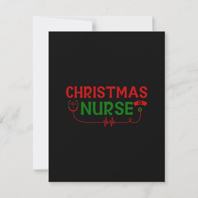 Carte De Correspondance Cadeau de Noël infirmière (Devant)