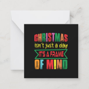 Carte De Correspondance Cadeau de Noël Noël n'est pas qu'un jour