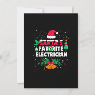 Carte De Correspondance Cadeau de Noël Xmas de l'électricien préféré du Pè