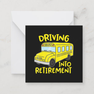 Carte De Correspondance cadeau de retraite pour chauffeur d'autobus scolai