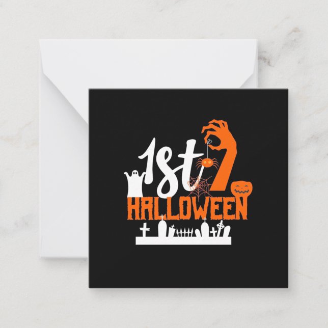 Carte De Correspondance Cadeau Halloween | Premier Halloween (Devant)