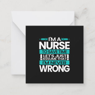 Carte De Correspondance Cadeau infirmière Je Suis Infirmière Pour Gagner