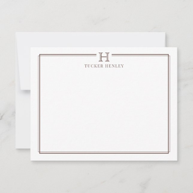 Carte De Correspondance Cadeau initial Papeterie de bureau pour hommes Mar (Devant)