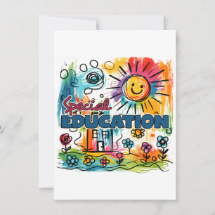 Carte De Correspondance Cadeau pour enseignant Éducation spécialisée