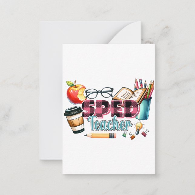 Carte De Correspondance Cadeau pour Enseignant | Enseignant Spécialisé (Devant)