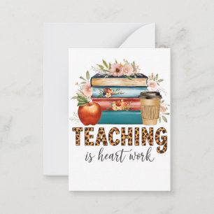 Carte De Correspondance Cadeau pour Enseignant Enseigner est une Affaire
