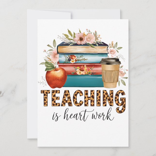 Carte De Correspondance Cadeau pour Enseignant | Enseigner est une Affaire (Devant)