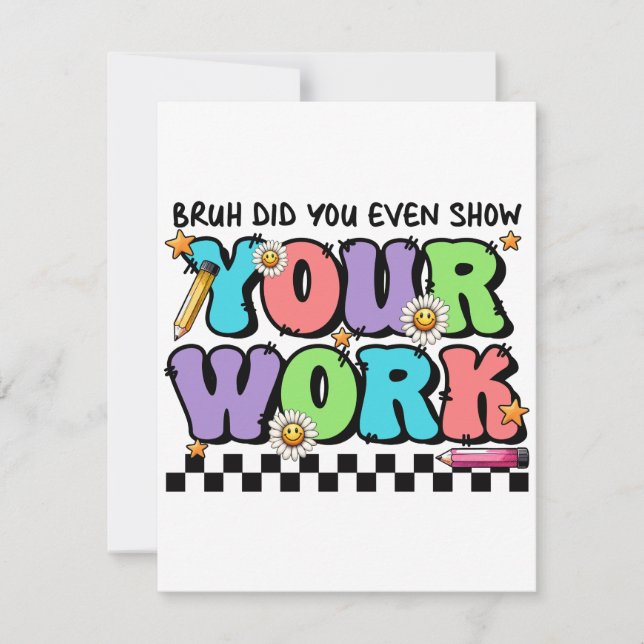 Carte De Correspondance Cadeau pour Enseignant | Franchement, As-Tu Même M (Devant)