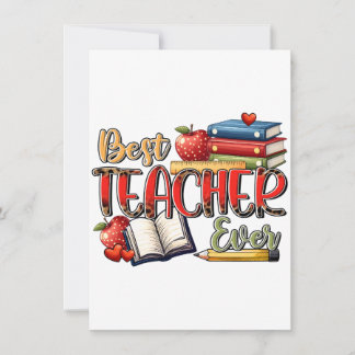 Carte De Correspondance Cadeau pour Enseignant | Meilleur Enseignant Jamai