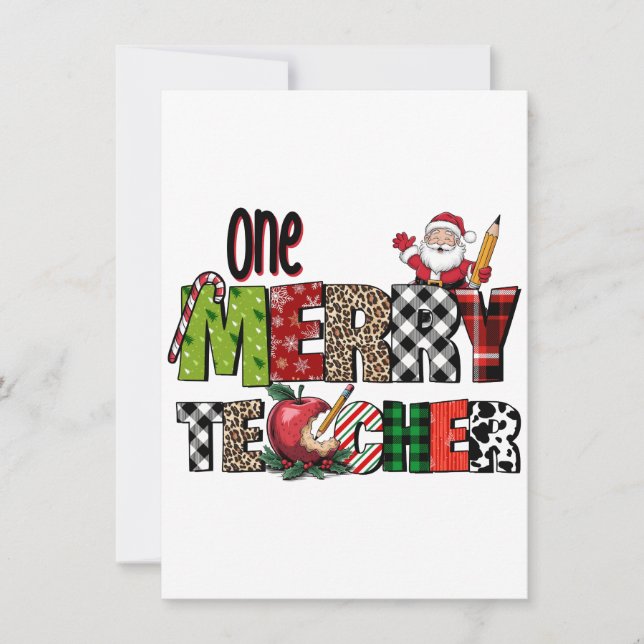 Carte De Correspondance Cadeau pour Enseignant | Un Enseignant Joyeux (Devant)