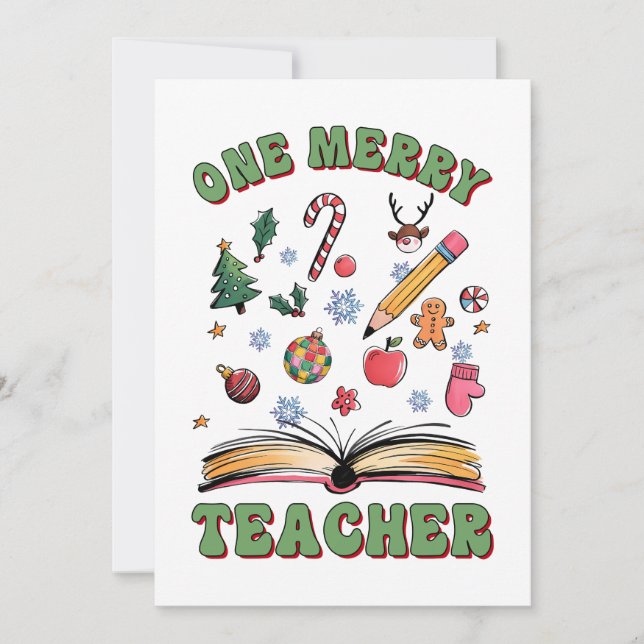 Carte De Correspondance Cadeau pour Enseignant | Un Enseignant Joyeux (Devant)