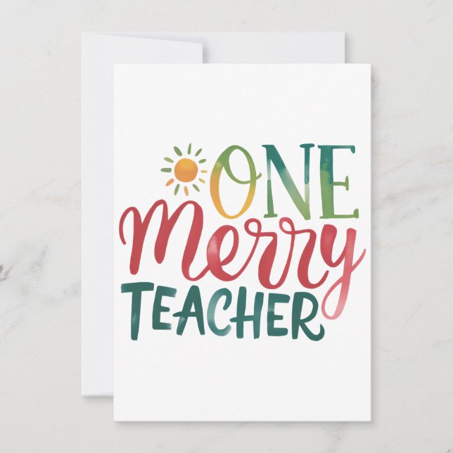 Carte De Correspondance Cadeau pour Enseignant | Un Enseignant Joyeux (Devant)