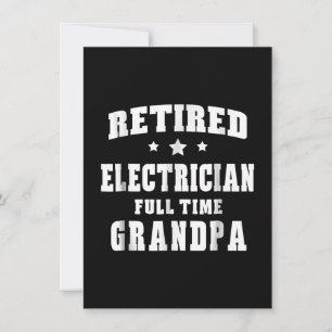 Carte De Correspondance Cadeau pour hommes Papy à plein temps électricien