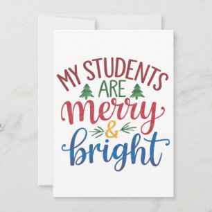 Carte De Correspondance Cadeau pour l'enseignant Mes élèves sont joyeux