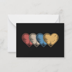 Carte De Correspondance Cadeau vintage de la Saint-Valentin rétro cool ave