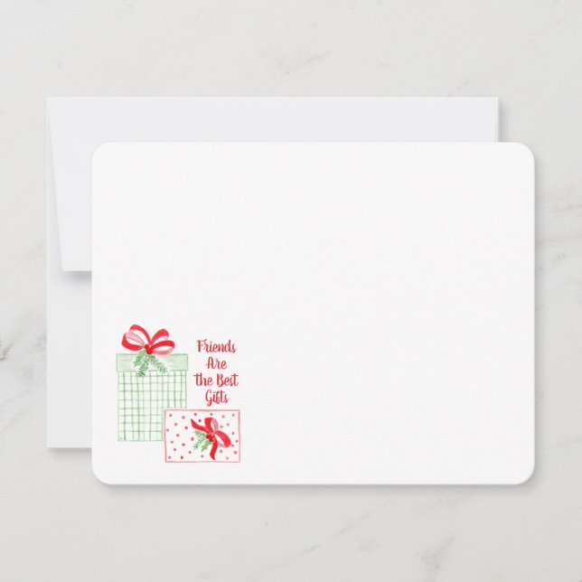 Carte De Correspondance Cadeaux d'amis de vacances à l'aquarelle sont les  (Devant)