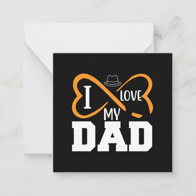 Carte De Correspondance Cadeaux papa | J'aime mon père (Devant)
