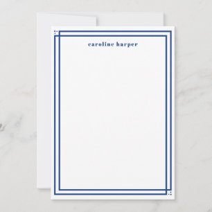 Carte De Correspondance Cadre Classique En Navy Mongram